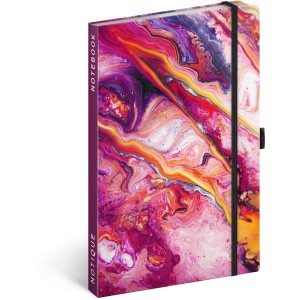 Notesz Marble fries, lined, 13  21 cm